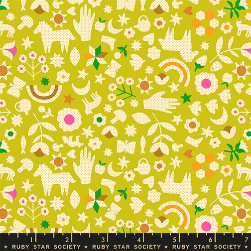 Catnap Novelty Pistachio - Quilt Fabric
