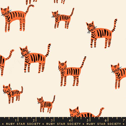 Catnap Tiger Orange - Quilt Fabric