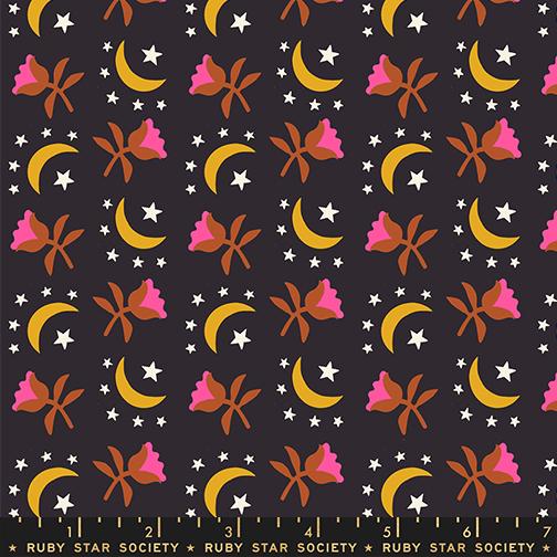 Catnap Moon Black - Quilt Fabric