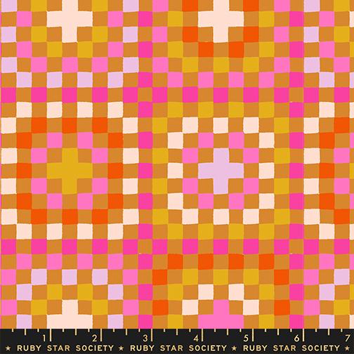 Catnap Pixels Rayon Caramel - Quilt Fabric