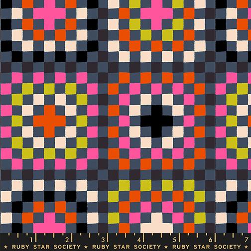 Catnap Pixels Rayon Black - Quilt Fabric