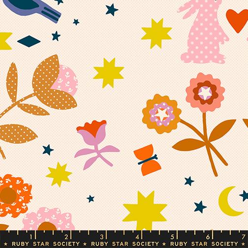 Mystic Fable Collage Natural - Quilt Fabric