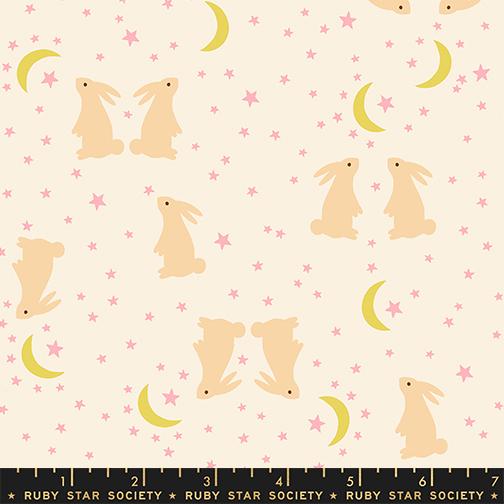 Mystic Fable Bunny Natural - Quilt Fabric