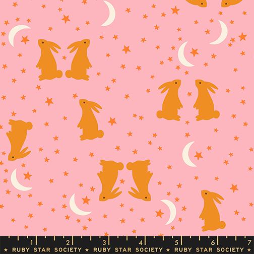 Mystic Fable Bunny Rosebud - Quilt Fabric