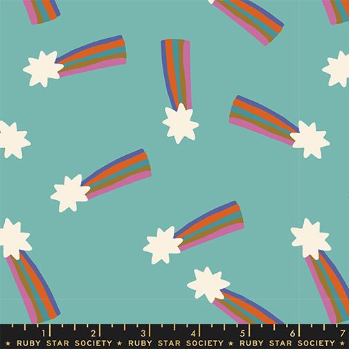 Mystic Fable Rainbow Cottage Blue - Quilt Fabric