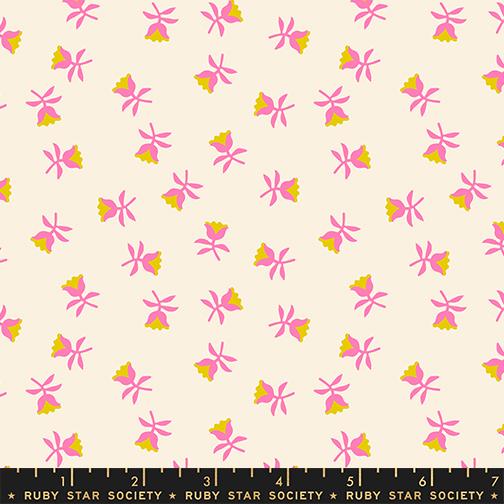 Mystic Fable Flowers Neon Pink - Quilt Fabric