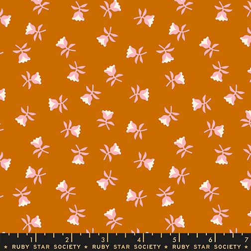 Mystic Fable Flowers Cinnamon - Quilt Fabric