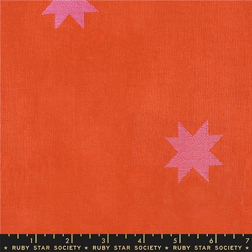 Warp And Weft Mystic Fable Star Red - Quilt Fabric