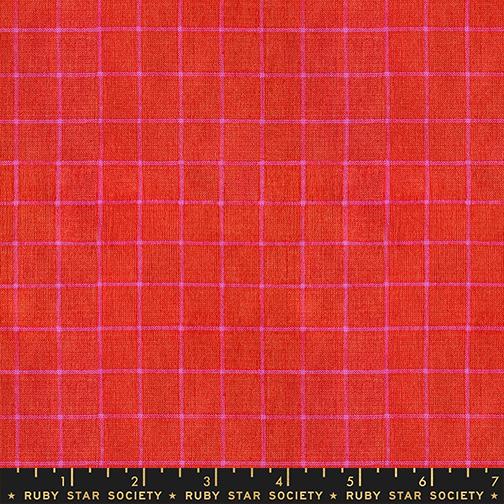 Warp And Weft Mystic Fable Plaid Red - Quilt Fabric