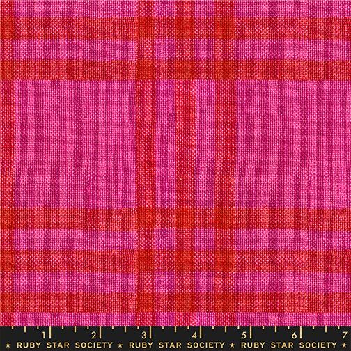 Warp And Weft Mystic Fable Plaid Pink - Quilt Fabric