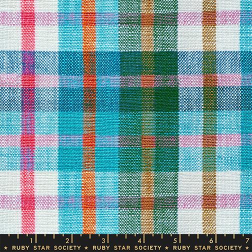 Warp And Weft Mystic Fable Plaid Jade - Quilt Fabric