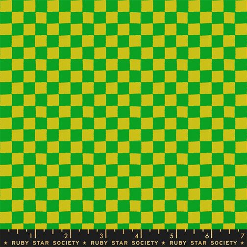 1 800 Calico Checkered Verdant - Quilt Fabric, zoomed in. Select this picture to zoom back out.