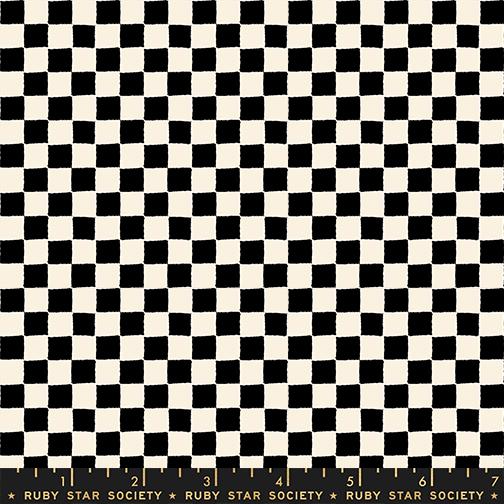1 800 Calico Checkered Black - Quilt Fabric, zoomed in. Select this picture to zoom back out.