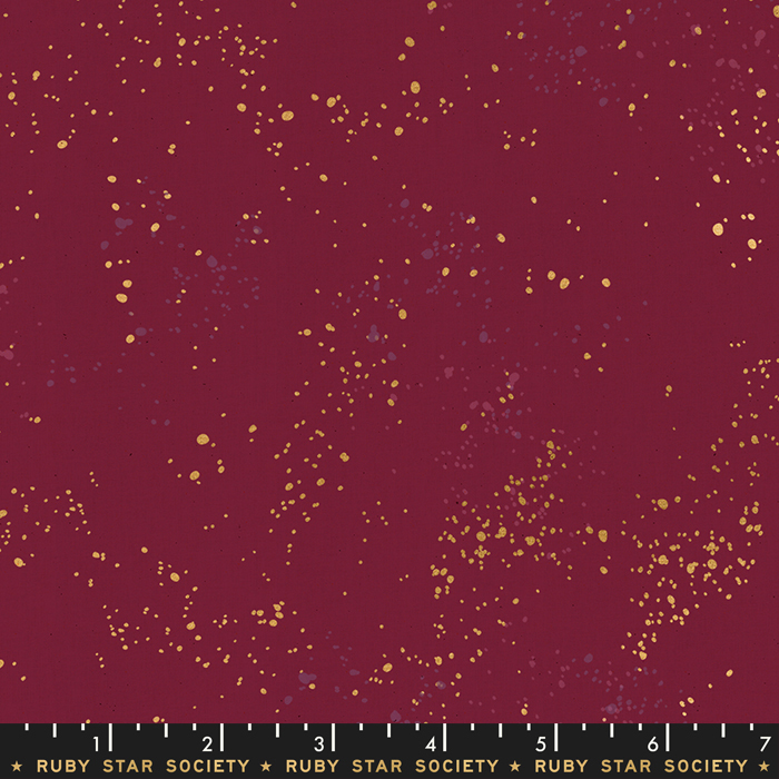 Speckled Metallic Wine Time - Quilt Fabric