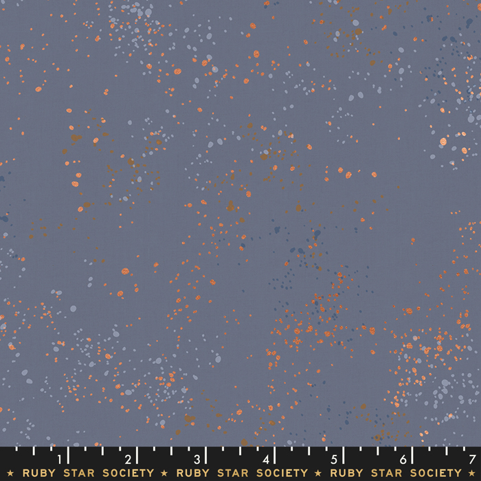 Speckled Metallic Denim - Quilt Fabric