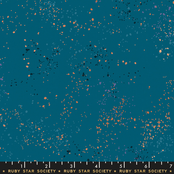 Speckled Metallic Teal - Quilt Fabric