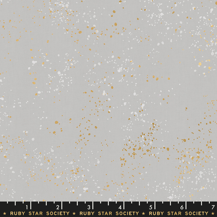 Speckled Metallic Dove - Quilt Fabric
