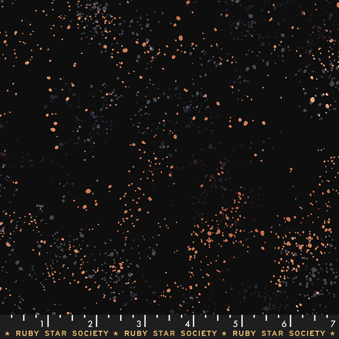 Speckled Metallic Black - Quilt Fabric