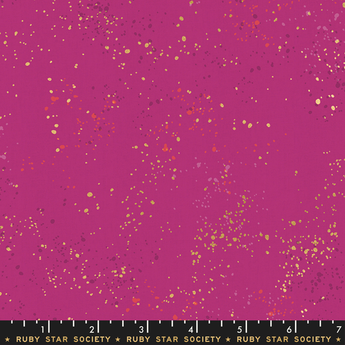 Speckled Metallic Berry - Quilt Fabric
