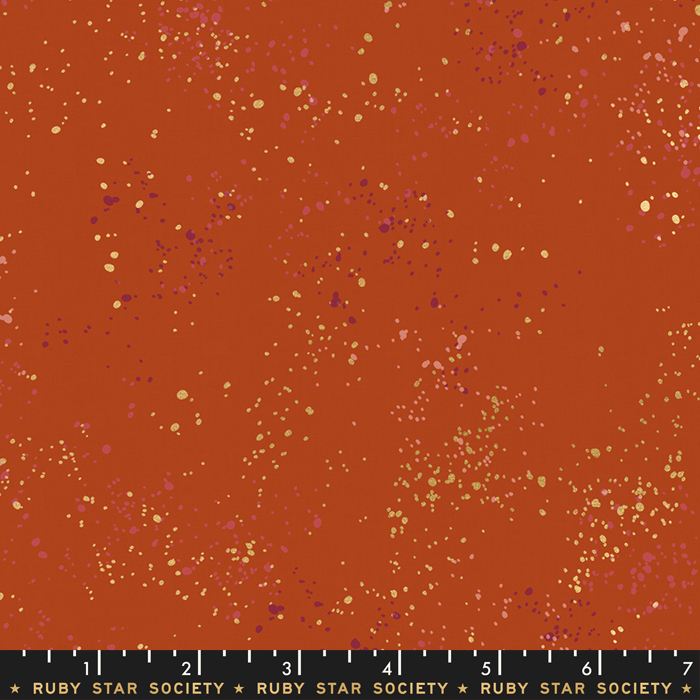Speckled Metallic Cayenne - Quilt Fabric