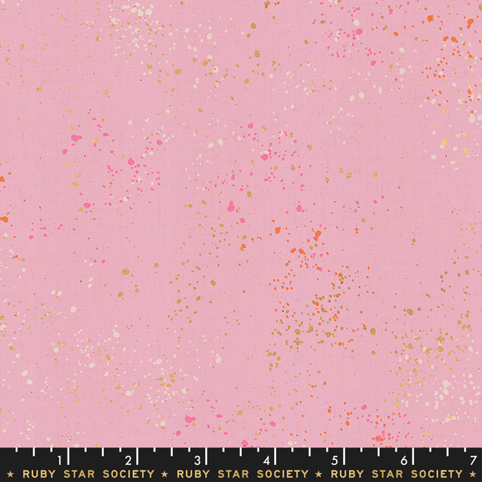 Speckled Metallic Peony - Quilt Fabric