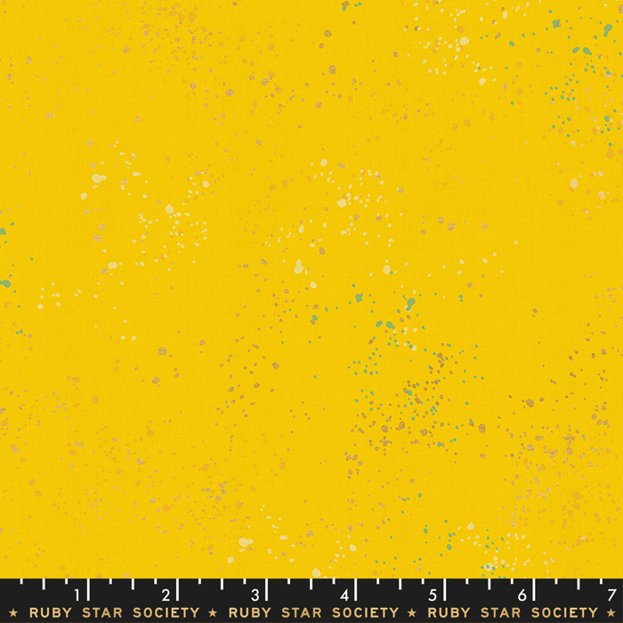 Speckled Metallic Sunshine - Quilt Fabric
