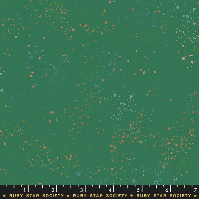 Speckled Metallic Emerald Green - Quilt Fabric