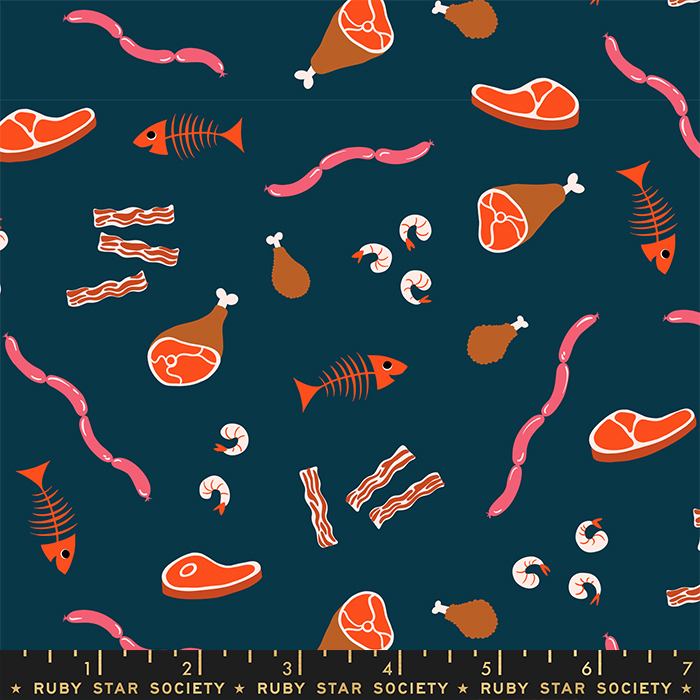 Food Group Peacock - Delicious Novelty - Quilt Fabric