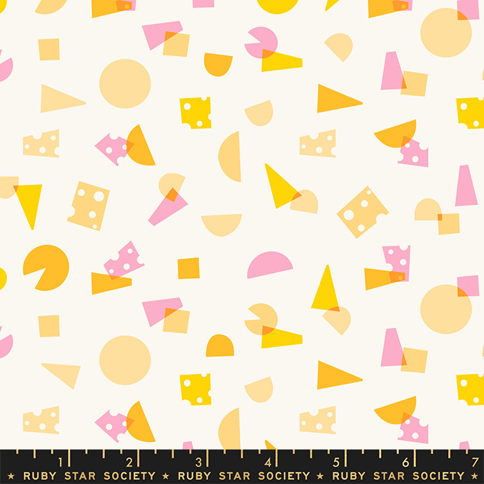 Food Group Sweet Cream - Say Cheese Novelty - Quilt Fabric