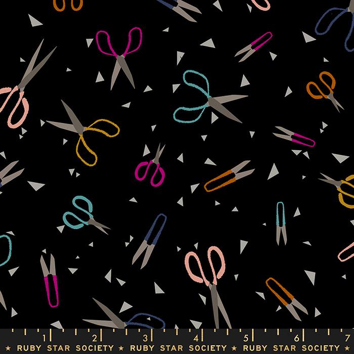 Darlings 2 Linen Black - Quilt Fabric