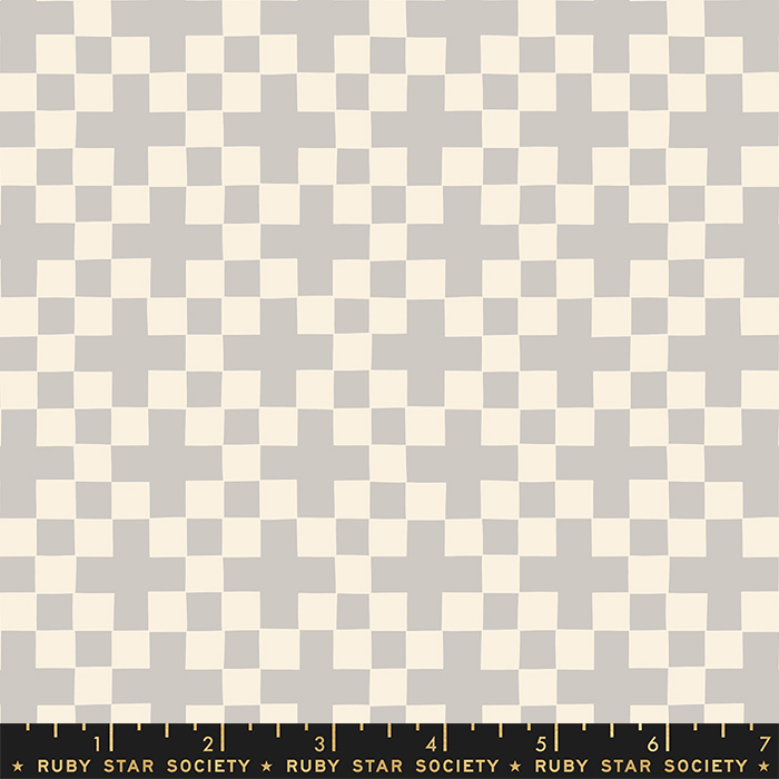 Achroma Checkerboard Oyster - Quilt Fabric