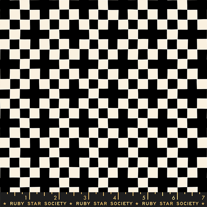 Achroma Checkerboard Black - Quilt Fabric