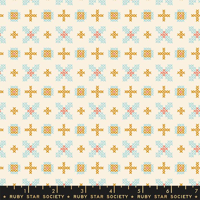 Winterglow Natural - Cross Stitch Novelty Winter - Fabric