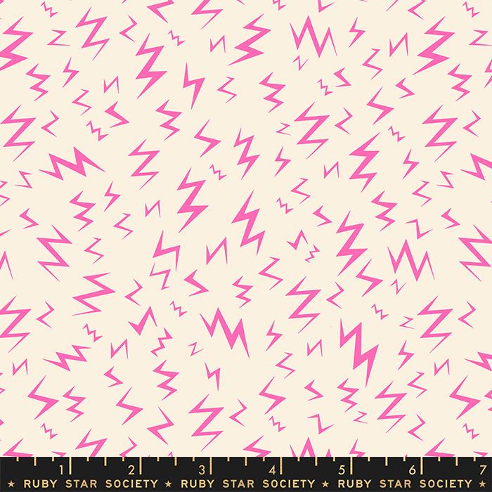 Tiny Frights Bolt - Neon Pink - Quilt Fabric