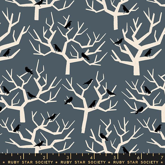 Tiny Frights The Birds - Ghostly - Quilt Fabric