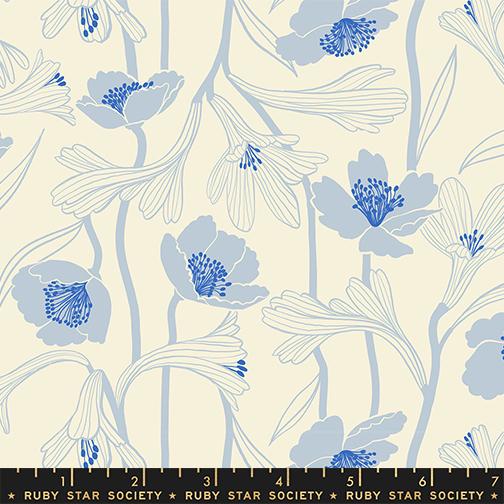 Water Water Flowers - Natural - Quilt Fabric