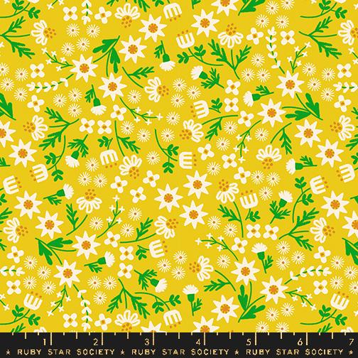 Favorite Flowers Inflorescence - Golden Hour - Quilt Fabric