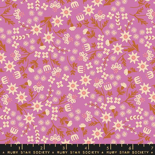 Favorite Flowers Inflorescence - Heliotrope - Quilt Fabric