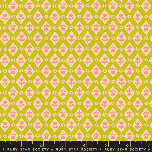 Favorite Flowers Lattice - Pistachio - Quilt Fabric