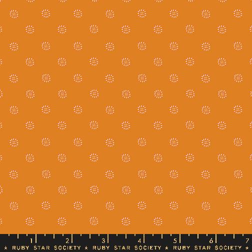 Favorite Flowers Stamped - Turmeric - Quilt Fabric
