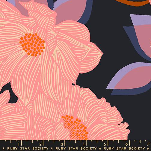 108" Favorite Flowers Light Black - Quilt Fabric