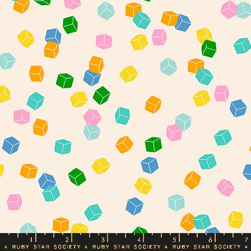 Eye Candy Cube - Natural - Quilt Fabric