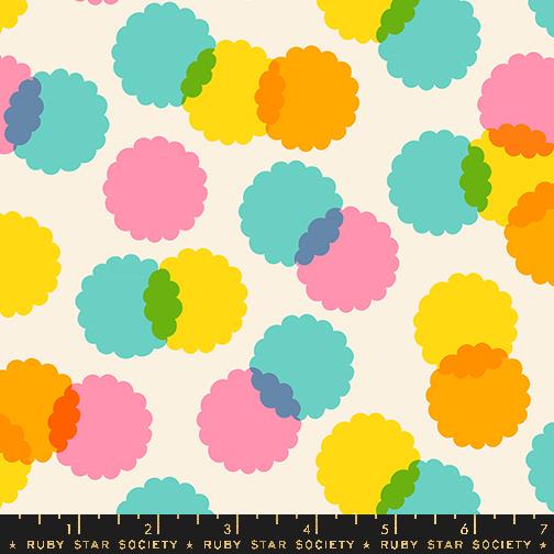 Eye Candy Puffs - Natural - Quilt Fabric