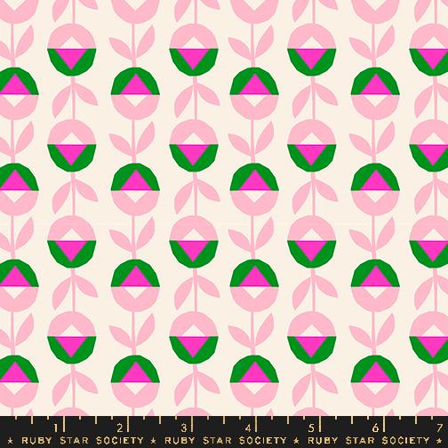 Eye Candy Flower - Natural - Quilt Fabric