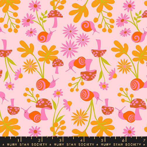 Animal Animal Snail - Cotton Candy - Quilt Fabric