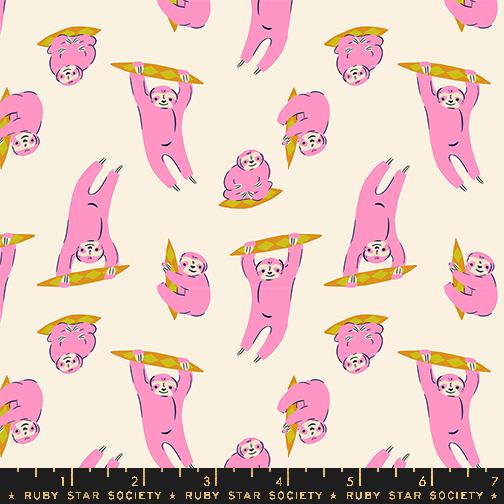 Animal Animal Sloth - Natural - Quilt Fabric