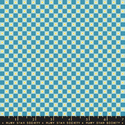 Animal Animal Flowers - Vintage Blue - Quilt Fabric