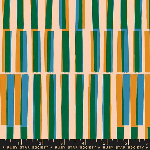 Geometry Stripe Turmeric - Quilt Fabric