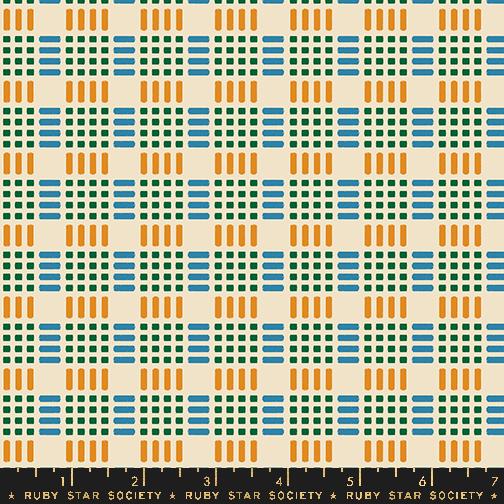 Geometry Waffle Weave Jade - Quilt Fabric