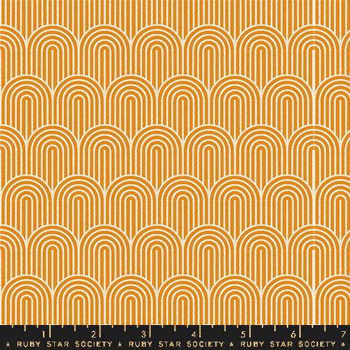 Geometry Arches Turmeric - Quilt Fabric